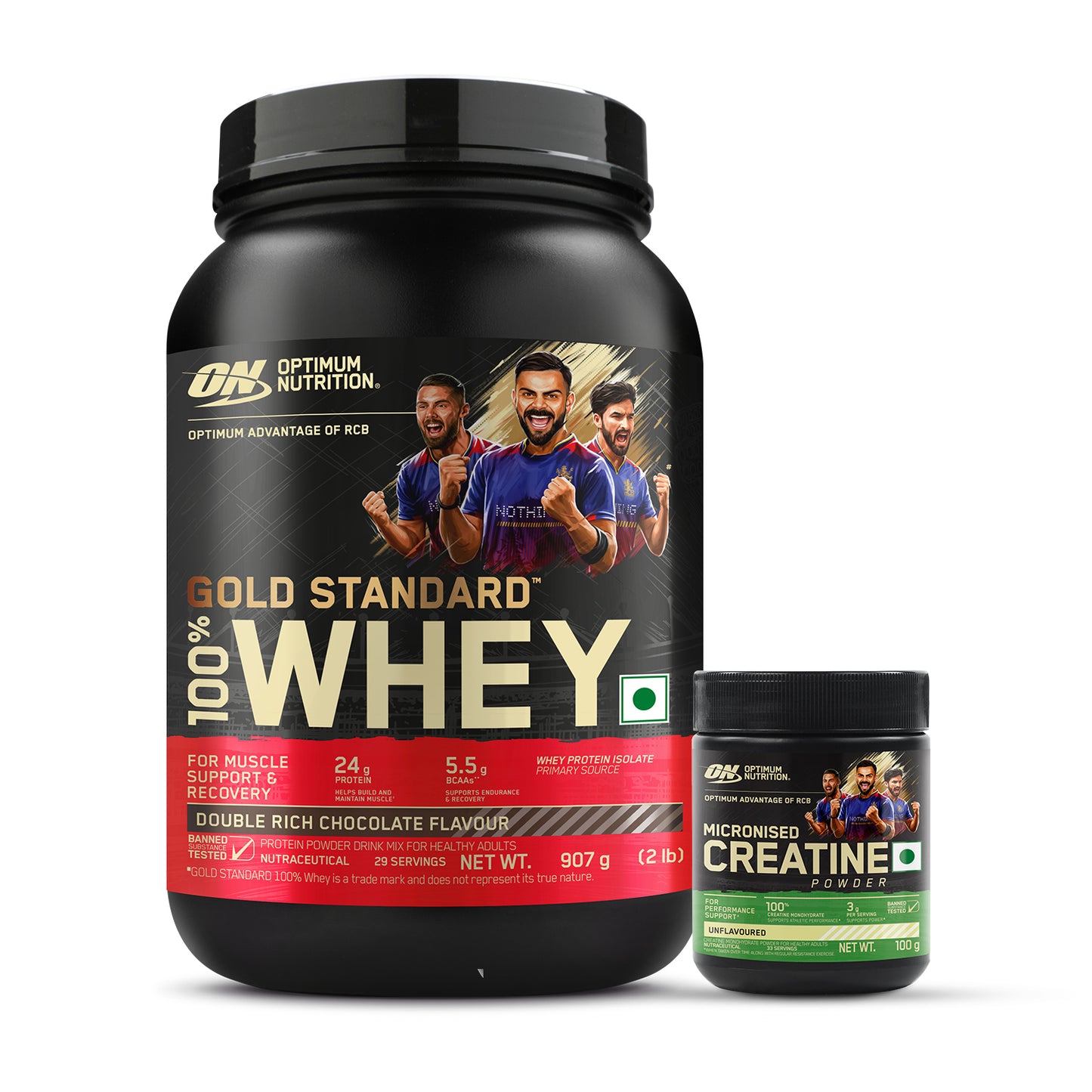 Gold Standard 100% Whey 2 Lbs Double Rich Chocolate + Creatine 100 g