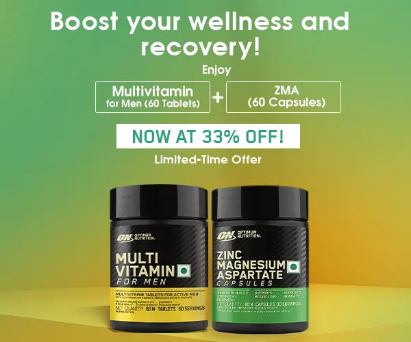 Multivitamin for MEN- 60 Tablets + Zinc Magnesium Aspartate (ZMA) - 60 Capsules