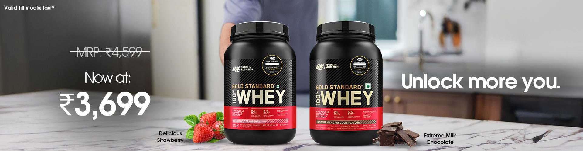 Gold Standard 100% Whey Protein Powder | Delicious Strawberry | 2 lbs